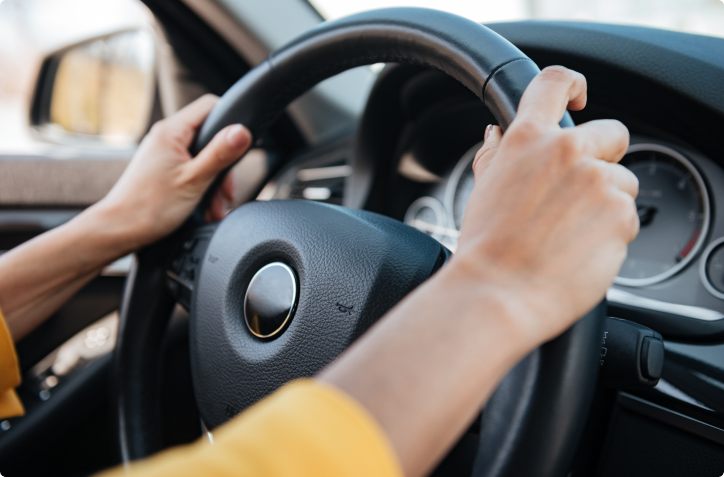 driver at wheel